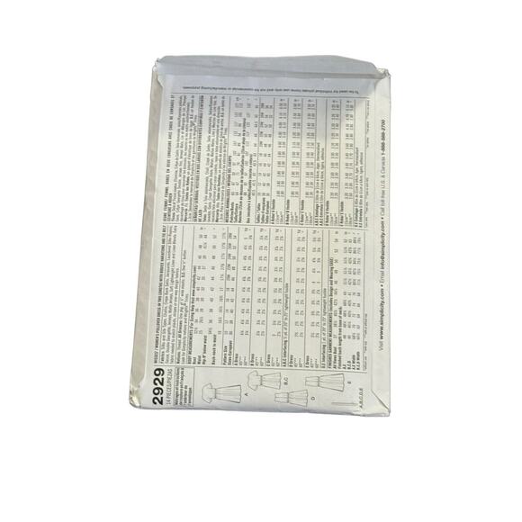 Simplicity 2929 Sewing Pattern Size 10-18 Tunic Midi Long Modest Dress UNCUT - Picture 3 of 3